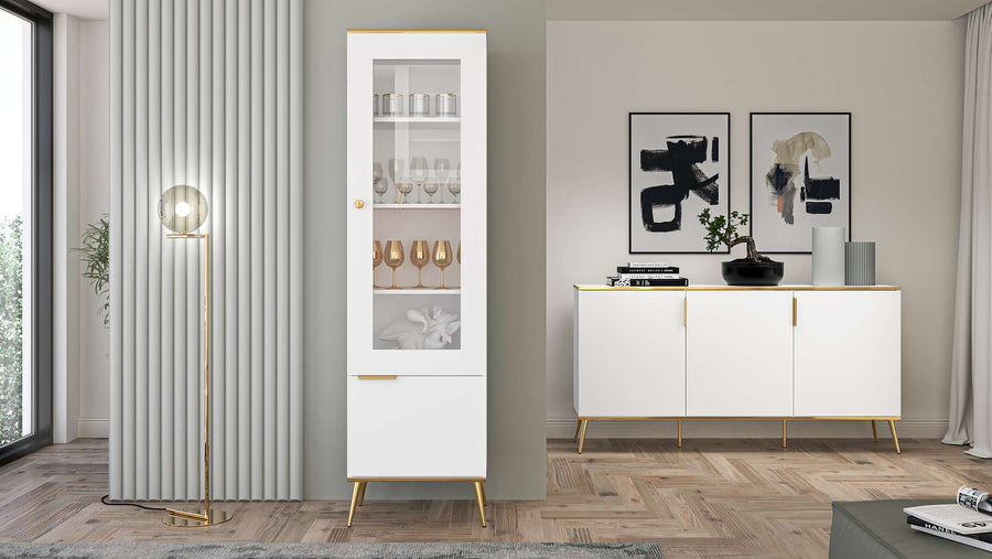 Vitrine – VITERBO 02 & 03 – Moderner Glasvitrinenschrank mit Stauraum