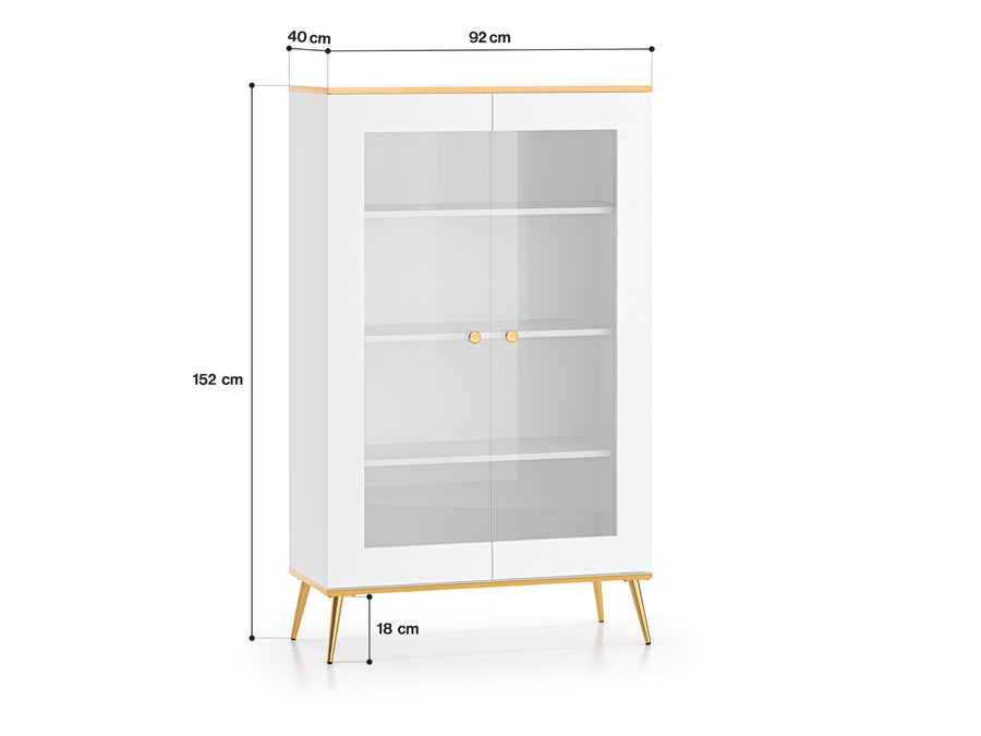 Vitrine – VITERBO 02 & 03 – Moderner Glasvitrinenschrank mit Stauraum
