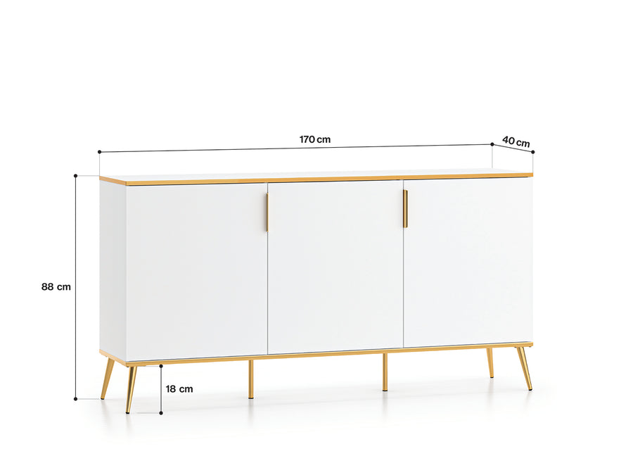 Kommode – VITERBO 04 – Moderner Sideboard & Kommode in Weiß Matt