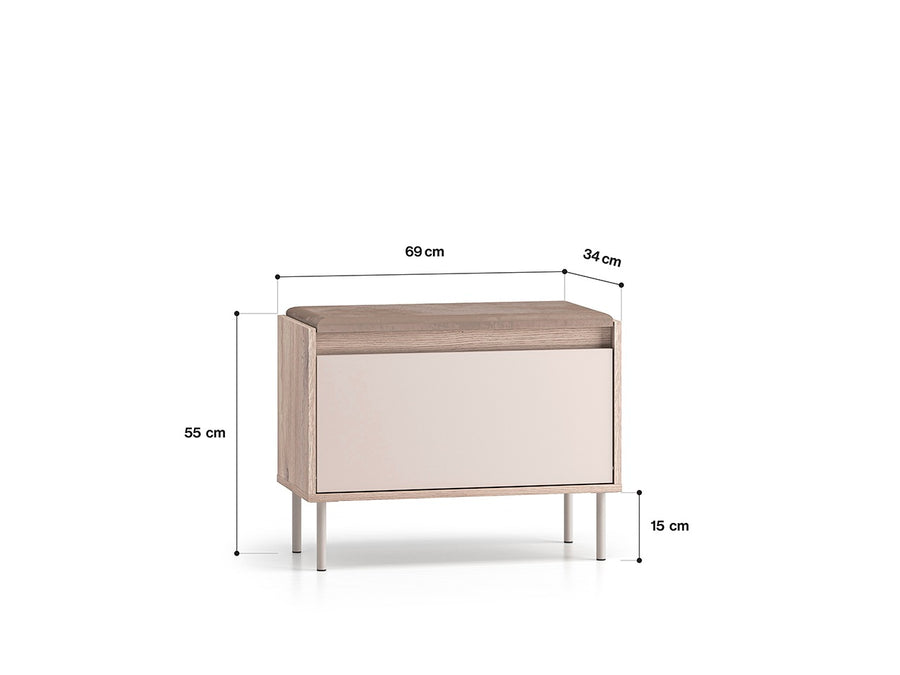 Schuhschrank – VOCO – Elegante Sitzbank mit Stauraumfunktion