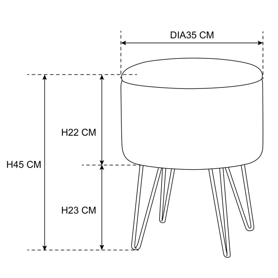 Sitzhocker – LILI – Elegante Samtpouf mit Stauraum und Deckel