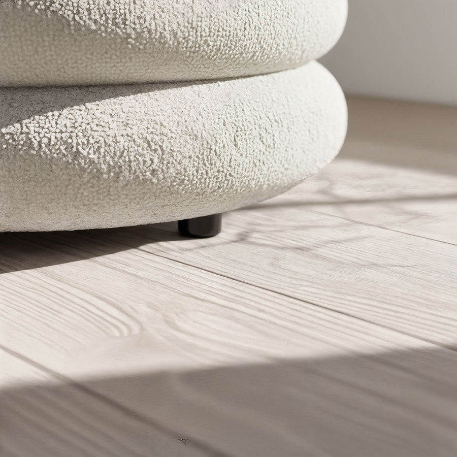 Sitzhocker – SNUGGO – Weicher Teddy Hocker mit Stauraum im modernen Design