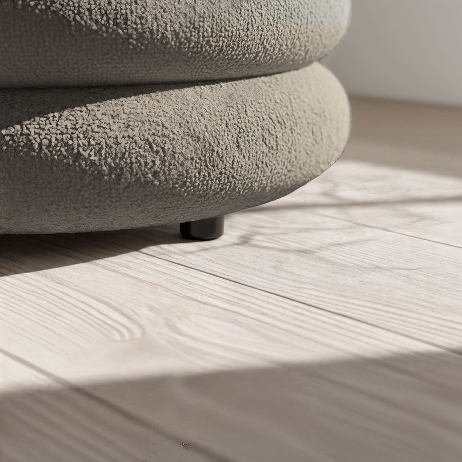 Sitzhocker – SNUGGO – Weicher Teddy Hocker mit Stauraum im modernen Design