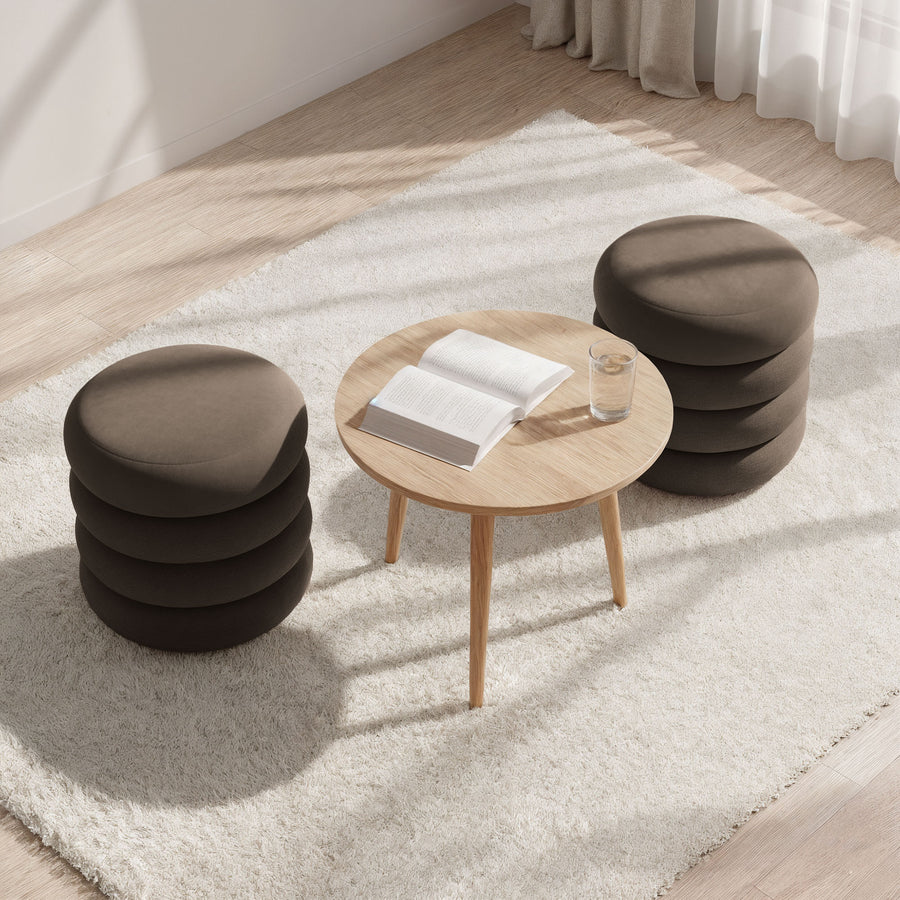Sitzhocker – SNUGGO – Eleganter Samthocker mit Stauraum im modernen Design
