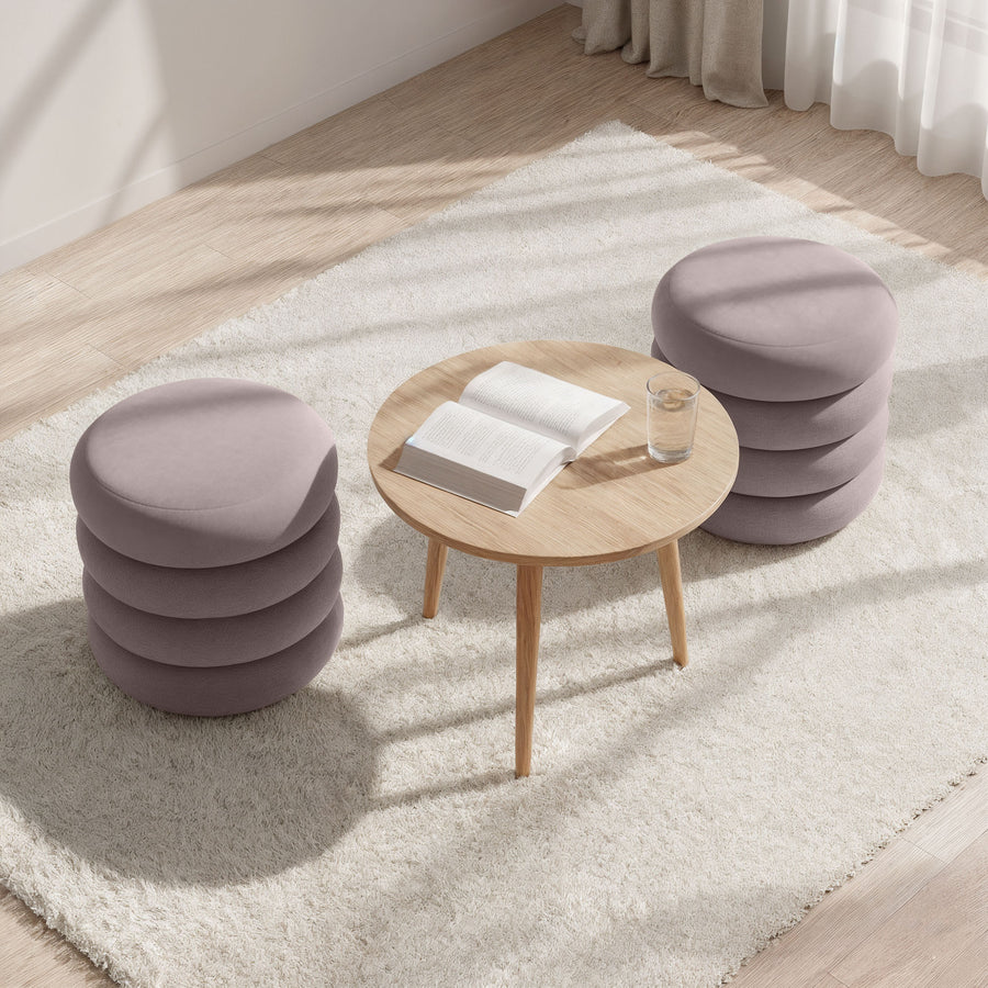 Sitzhocker – SNUGGO – Eleganter Samthocker mit Stauraum im modernen Design