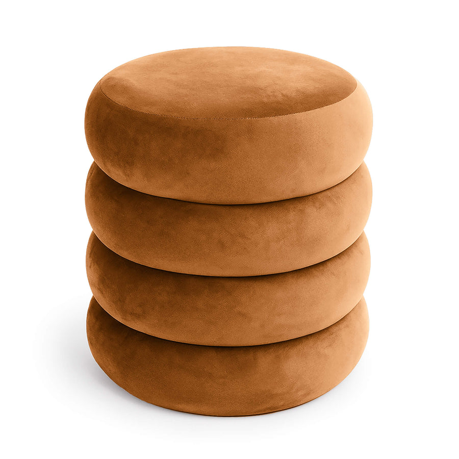 Sitzhocker – SNUGGO – Eleganter Samthocker mit Stauraum im modernen Design