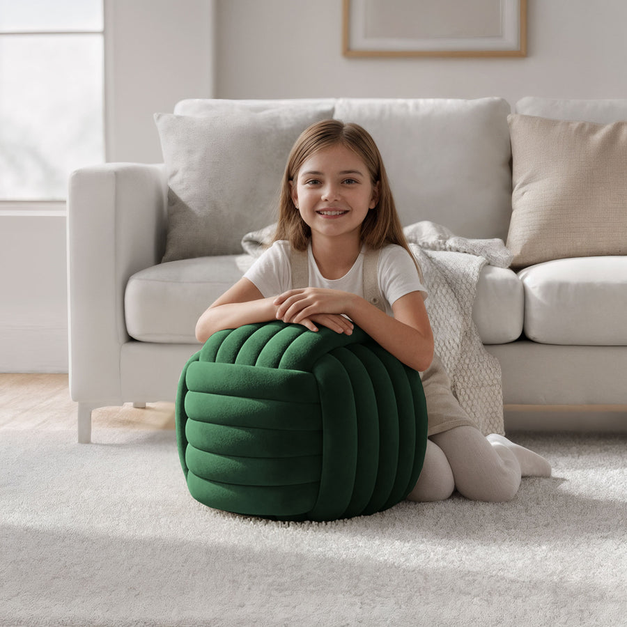 Sitzhocker – NILO – Stilvoller Flechtpouf für modernes Wohnen