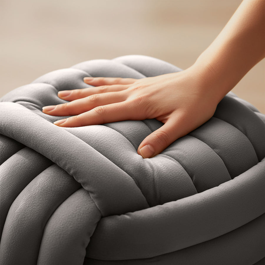 Sitzhocker – NILO – Stilvoller Flechtpouf für modernes Wohnen