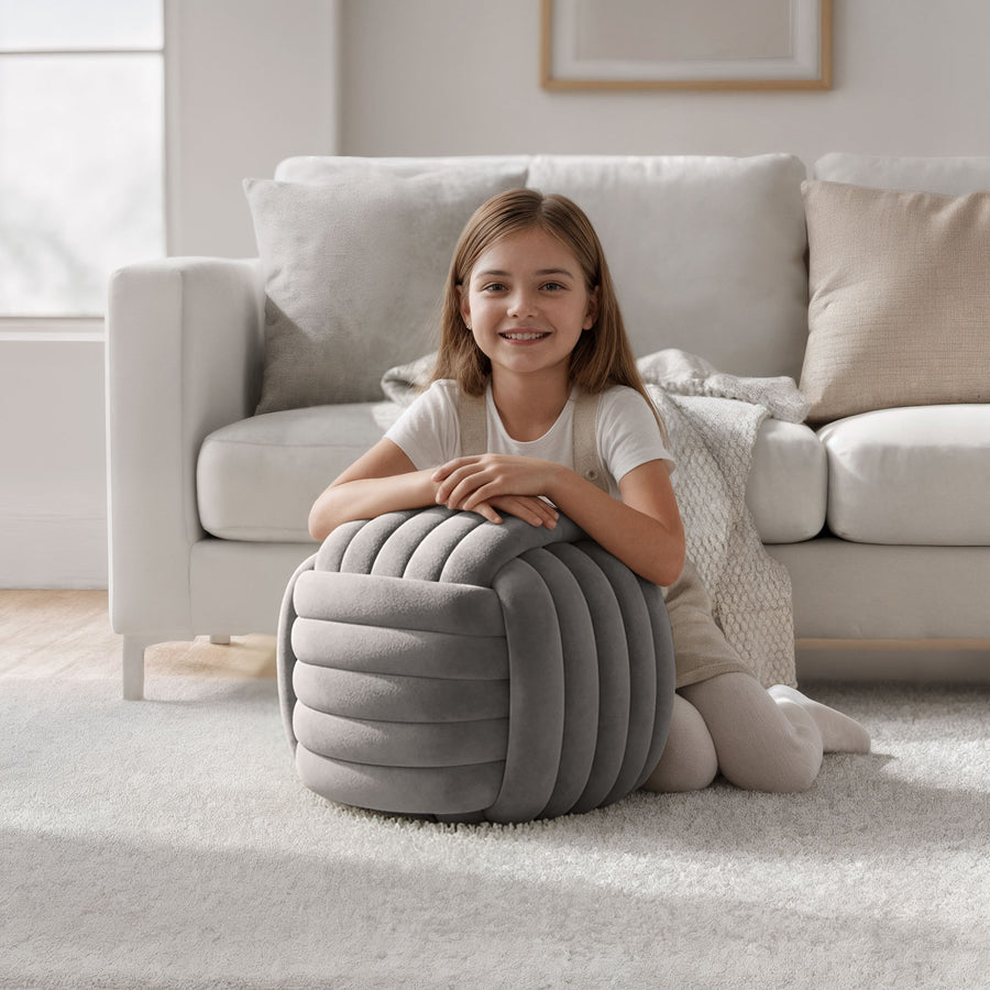 Sitzhocker – NILO – Stilvoller Flechtpouf für modernes Wohnen