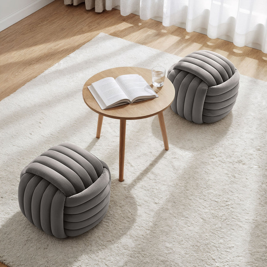 Sitzhocker – NILO – Stilvoller Flechtpouf für modernes Wohnen