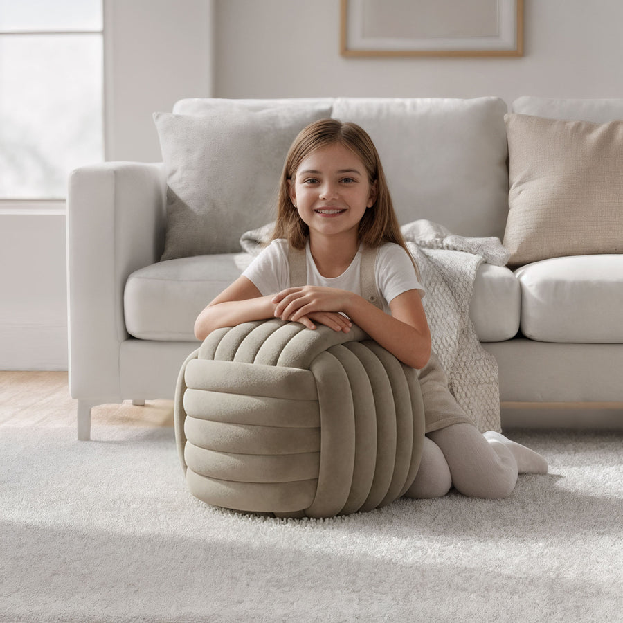 Sitzhocker – NILO – Stilvoller Flechtpouf für modernes Wohnen