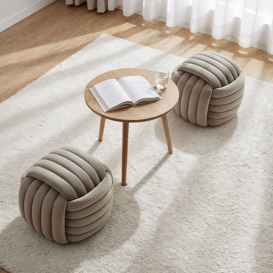 Sitzhocker – NILO – Stilvoller Flechtpouf für modernes Wohnen