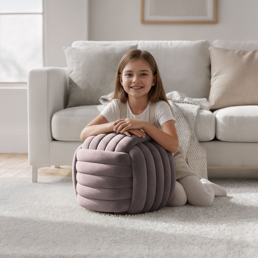 Sitzhocker – NILO – Stilvoller Flechtpouf für modernes Wohnen