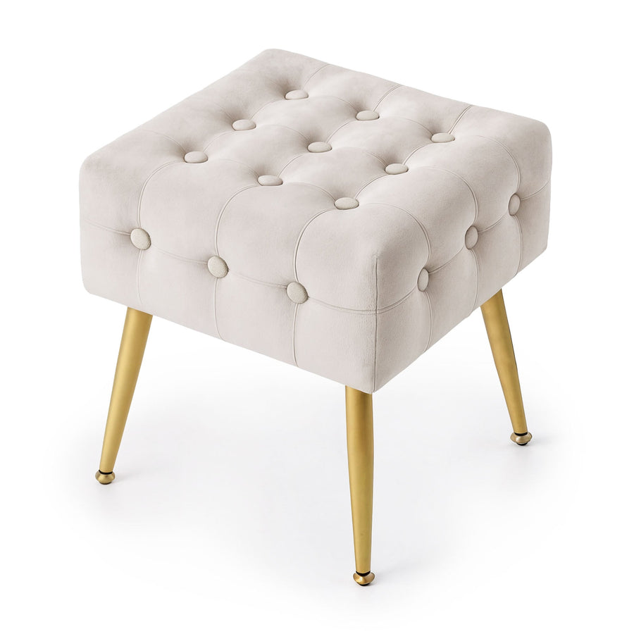 Sitzhocker  – QUADRA – Eleganter Sitzhocker im modernen Glamour Stil