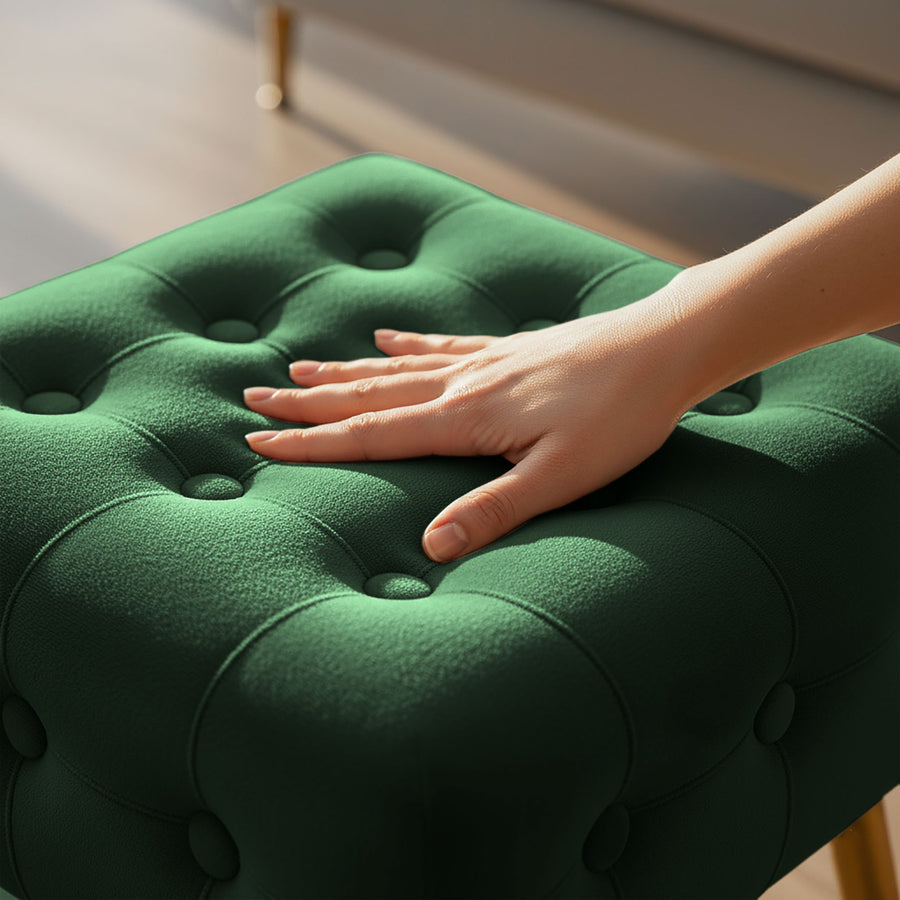 Sitzhocker  – QUADRA – Eleganter Sitzhocker im modernen Glamour Stil