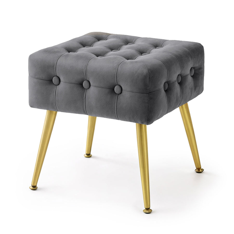 Sitzhocker  – QUADRA – Eleganter Sitzhocker im modernen Glamour Stil