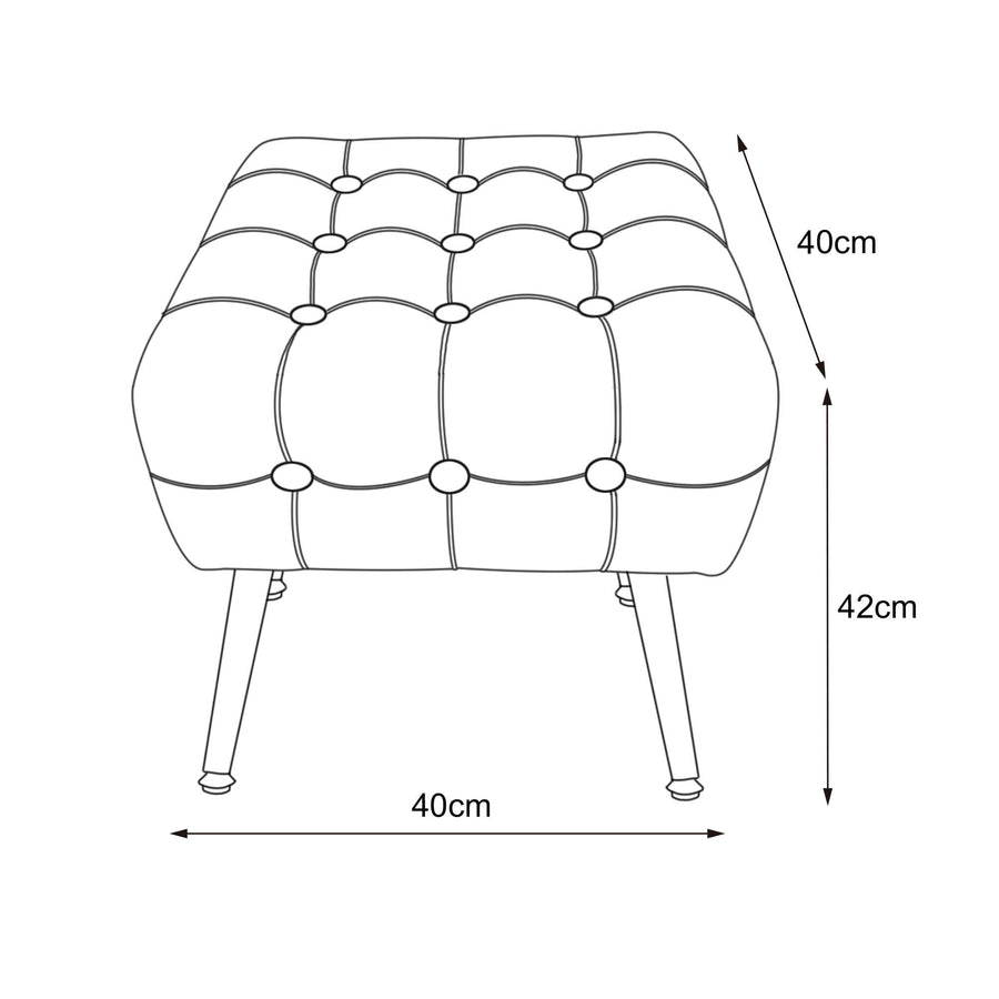 Sitzhocker  – QUADRA – Eleganter Sitzhocker im modernen Glamour Stil