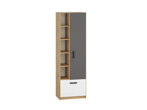 FINI 03 Aktenschrank – 60 cm – Moderner Büroschrank mit Schubladen und Holzoptik