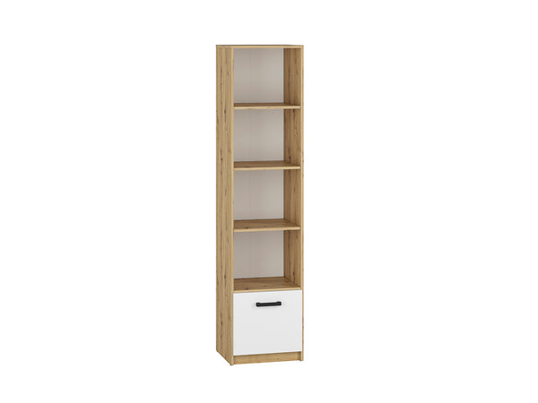 FINI 04 Aktenschrank – 45 cm – Schmaler Büroschrank mit Holzoptik