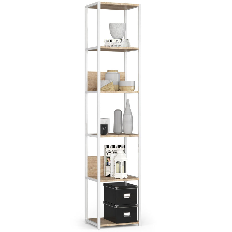 Regal – LOFT – Schmales Metallregal mit sechs offenen Ablagen