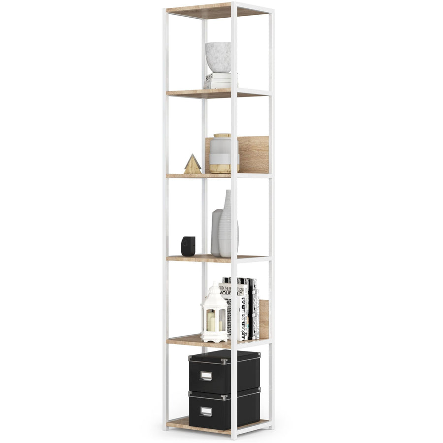 Regal – LOFT – Schmales Metallregal mit sechs offenen Ablagen