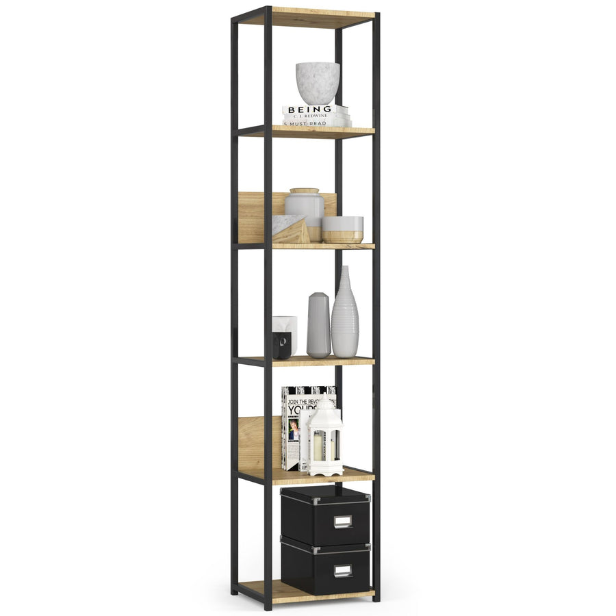 Regal – LOFT – Schmales Metallregal mit sechs offenen Ablagen