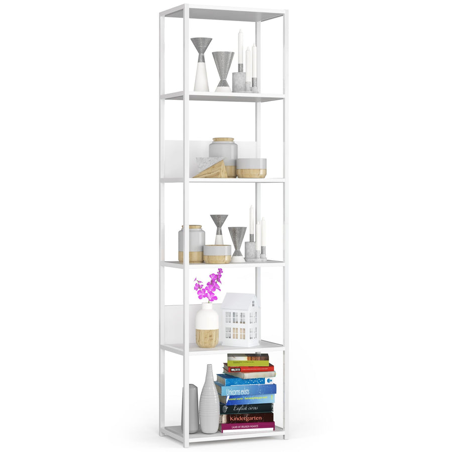 Regal – LOFT – Schmales Metallregal mit sechs offenen Ablagen