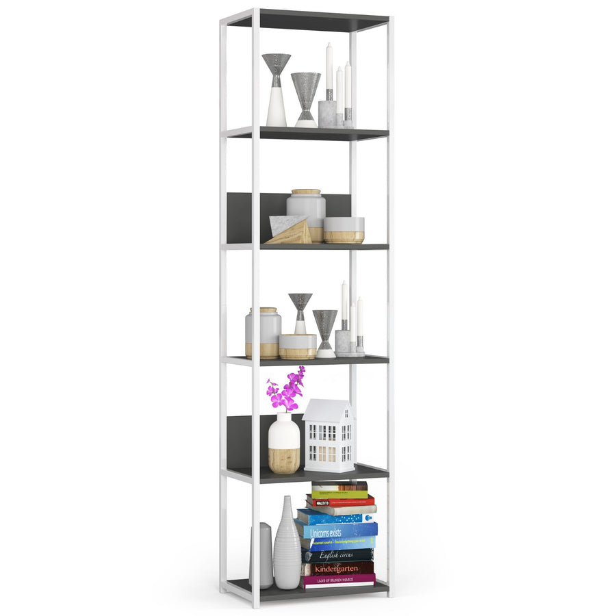 Regal – LOFT – Schmales Metallregal mit sechs offenen Ablagen