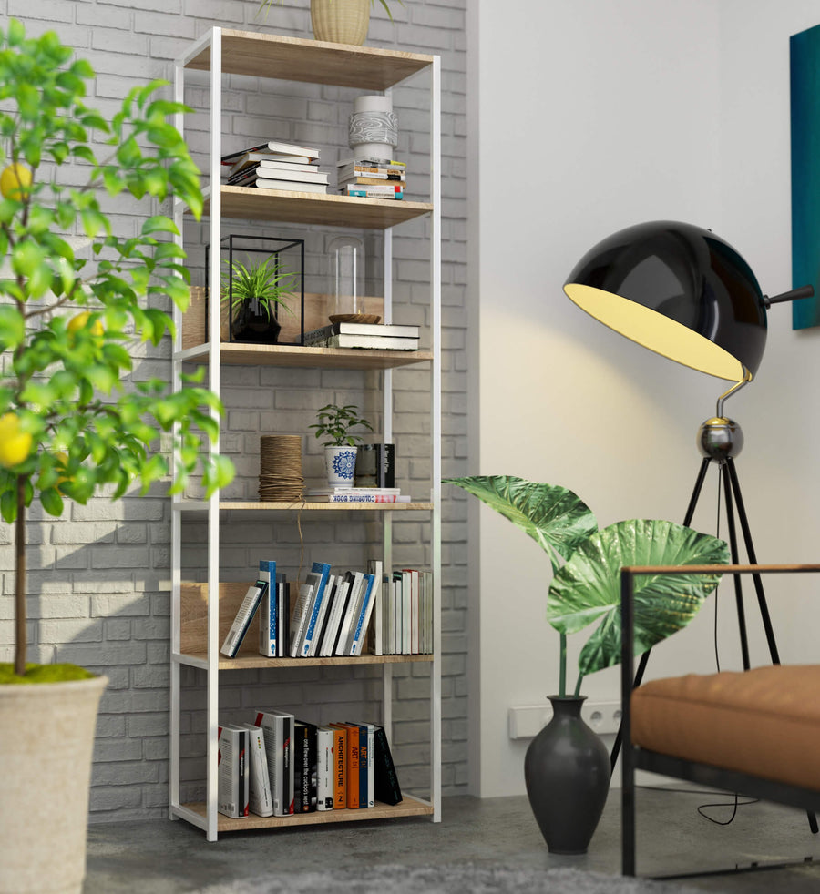Regal – LOFT – Breites Metallregal mit sechs offenen Ablagen