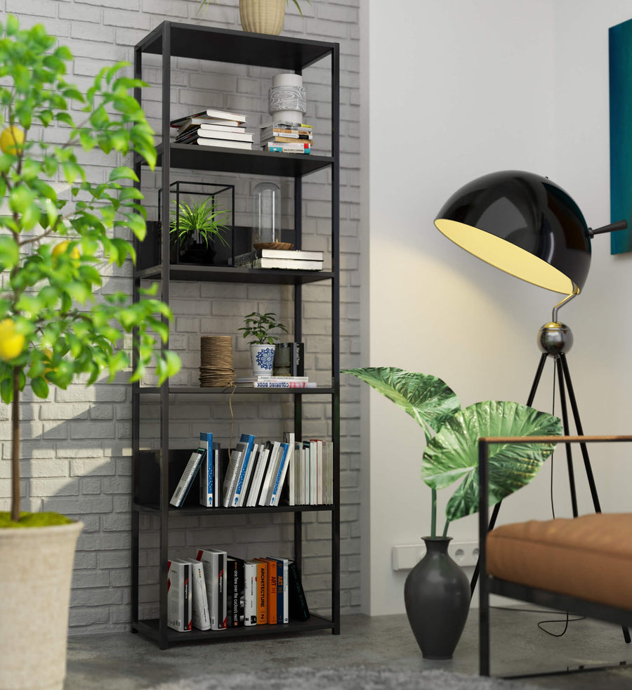 Regal – LOFT – Breites Metallregal mit sechs offenen Ablagen