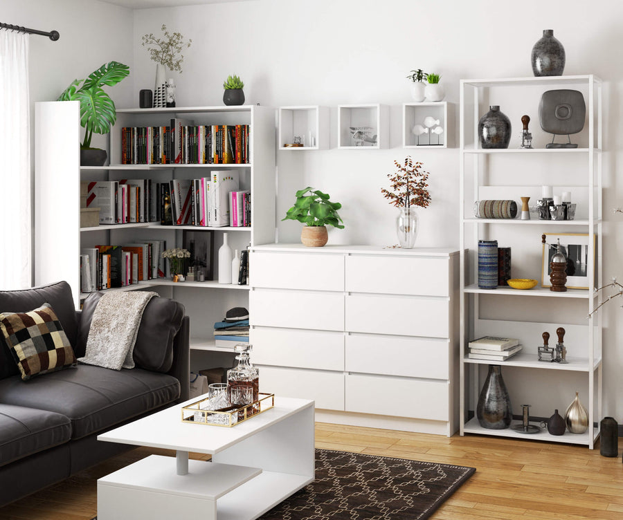 Regal – LOFT – Breites Metallregal mit sechs offenen Ablagen