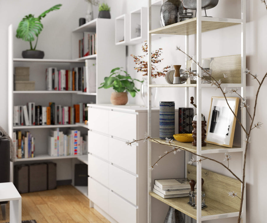 Regal – LOFT – Breites Metallregal mit sechs offenen Ablagen