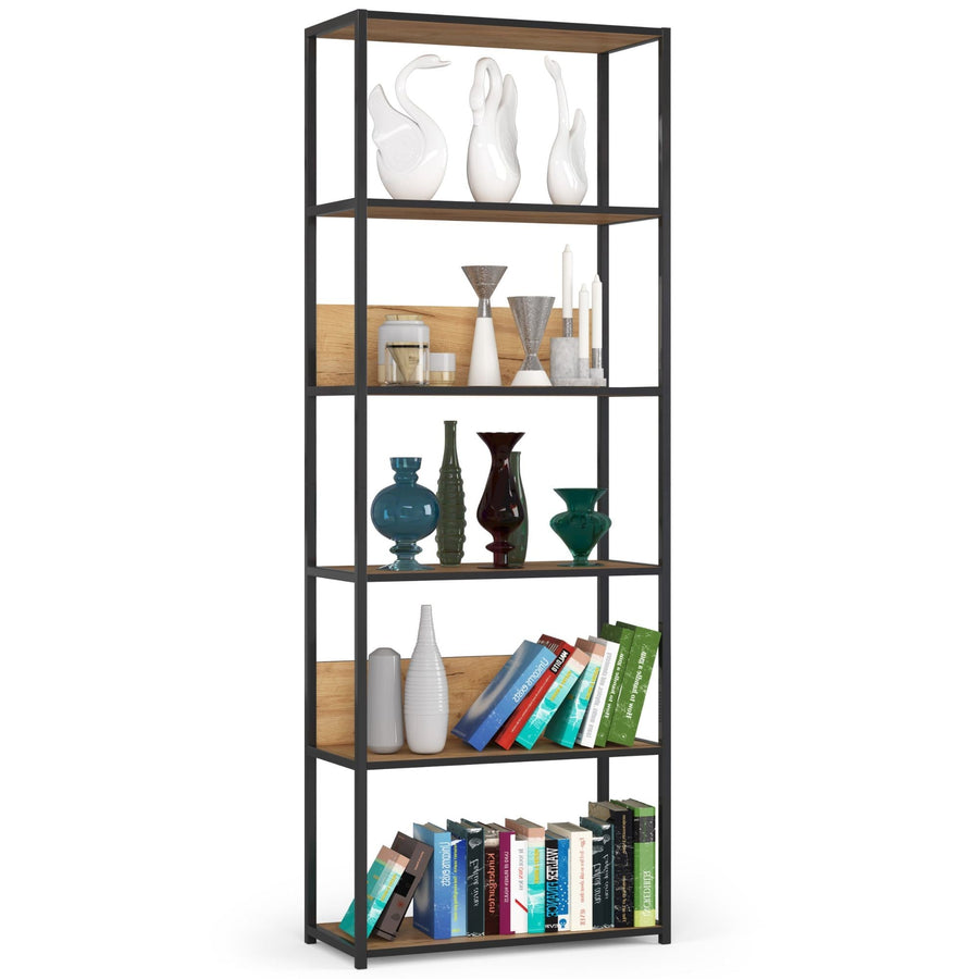 Regal – LOFT – Breites Metallregal mit sechs offenen Ablagen