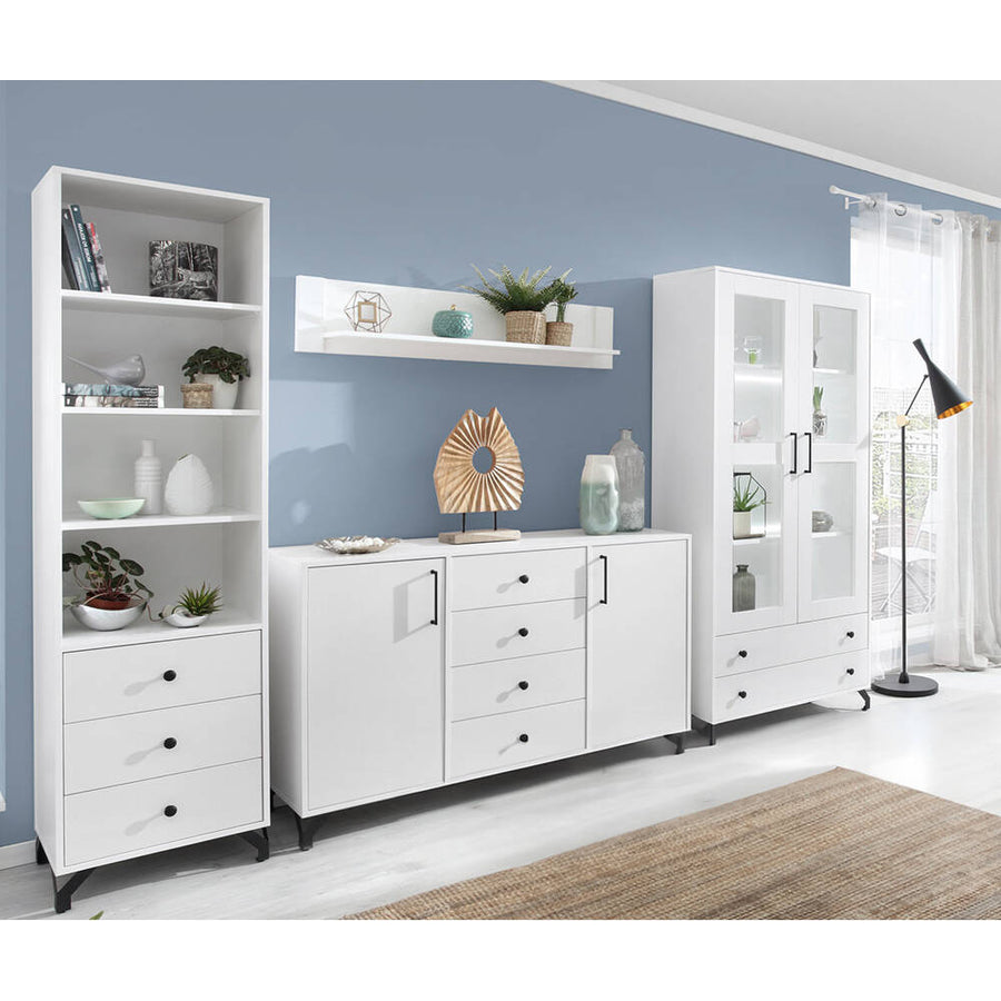 Regal – BERGEN System 4 – Modernes Standregal mit Schubkästen
