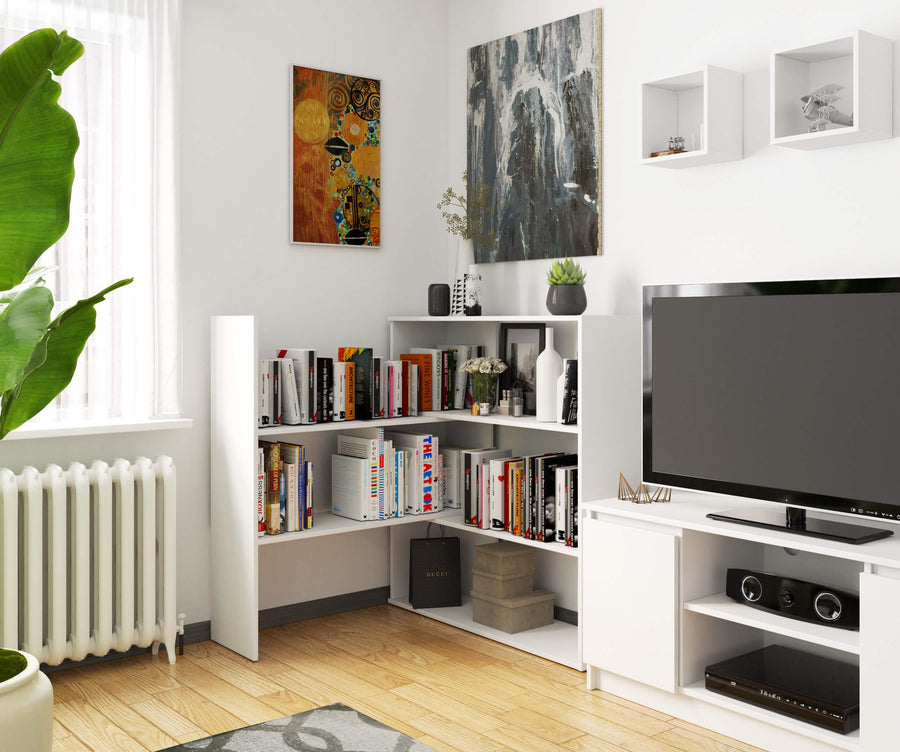 Regal – TWIST – Flexibles Standregal mit verstellbarer Form und modernem Stauraumkonzept