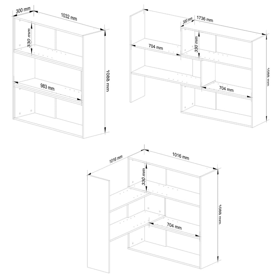 Regal – TWIST – Flexibles Standregal mit verstellbarer Form und modernem Stauraumkonzept