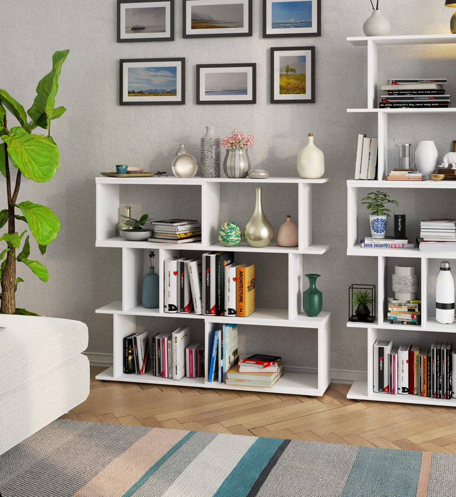 Regal – FIX – Kompaktes Standregal mit 6 offenen Fächern und modernem Stauraumdesign