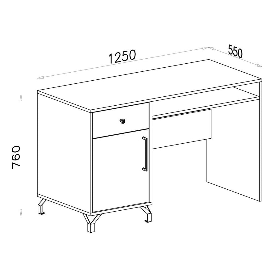Schreibtisch – BERGEN System 9 – Modern & Funktional für Kinderzimmer / Jugendzimmer