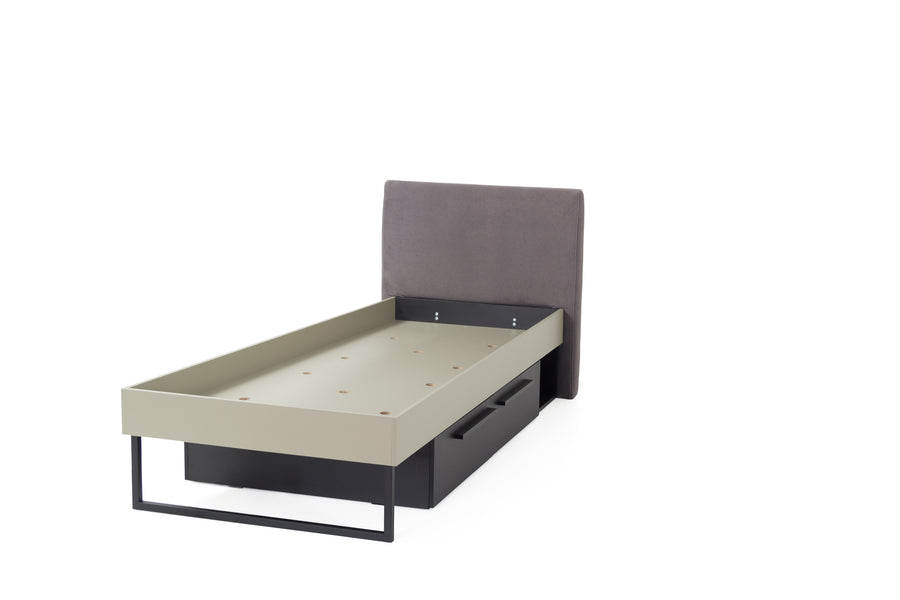 Schlafzimmer Set – 5 Teile – SERGIO System – Grau – Stilvolles Jugendzimmer Komplettset