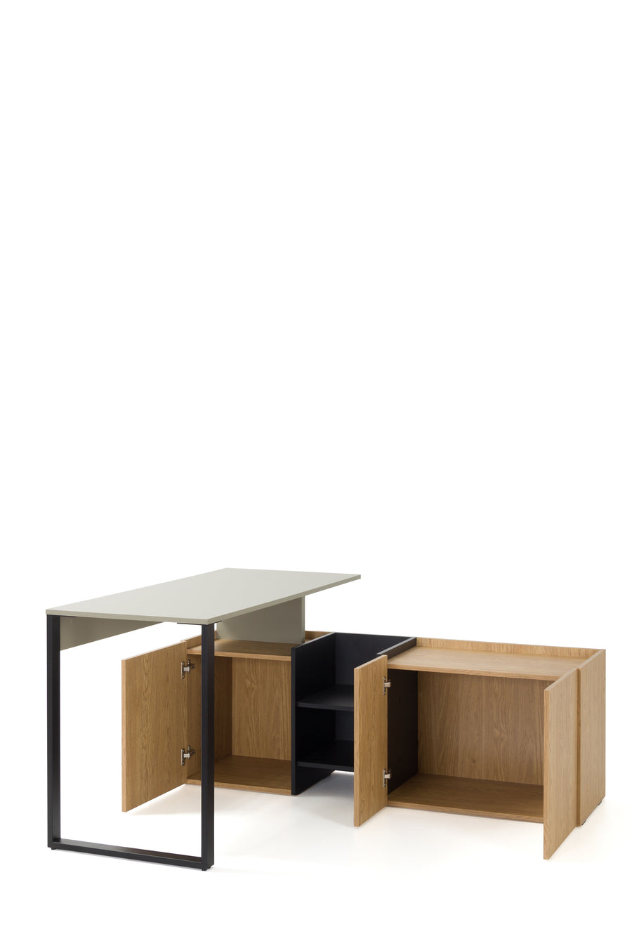 Schlafzimmer Set – 5 Teile – SERGIO System – Grau – Stilvolles Jugendzimmer Komplettset