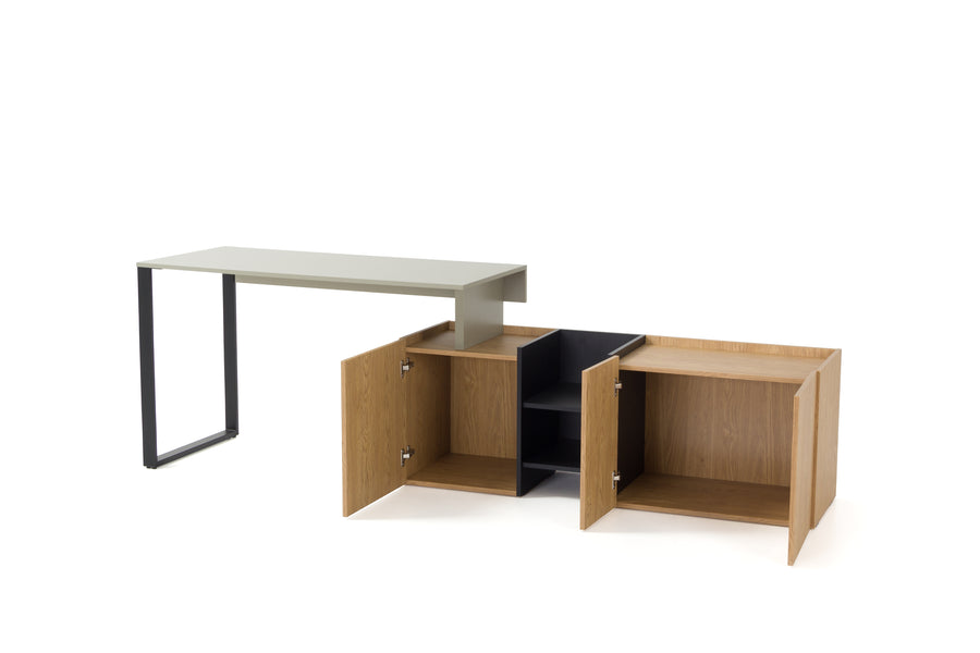 Schreibtisch – SERGIO System 08 – Flexibler Jugendzimmer Schreibtisch mit Stauraum