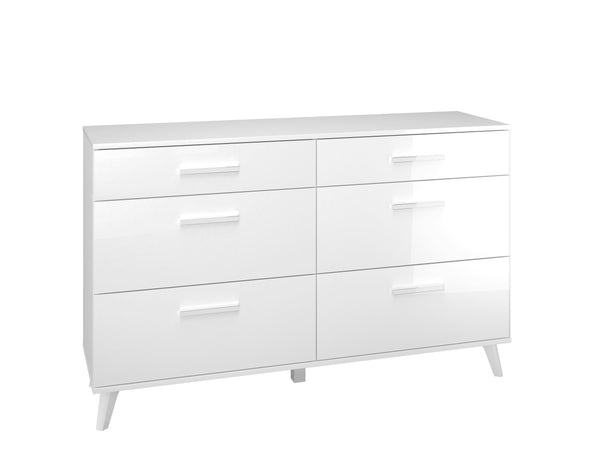 SECCO Kommode – 138 cm – Modernes Sideboard mit Hochglanzfront