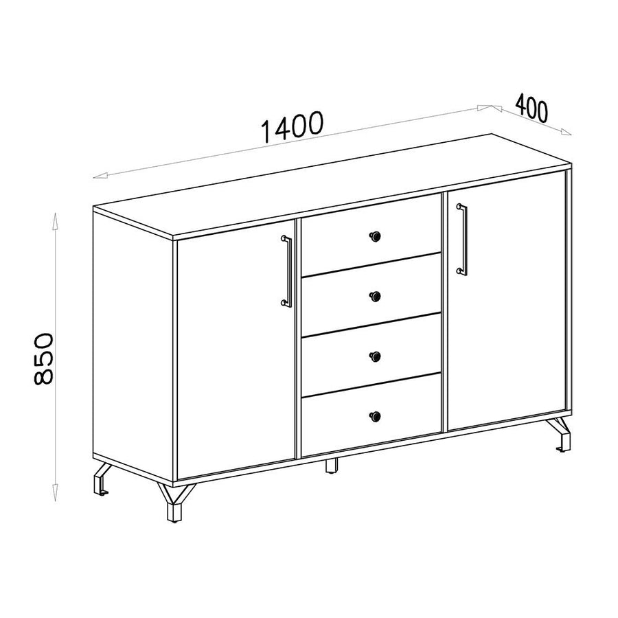 Wohnzimmer Set – 7 Teile – BERGEN System – Weiß – Modernes Design für stilvolles Wohnen