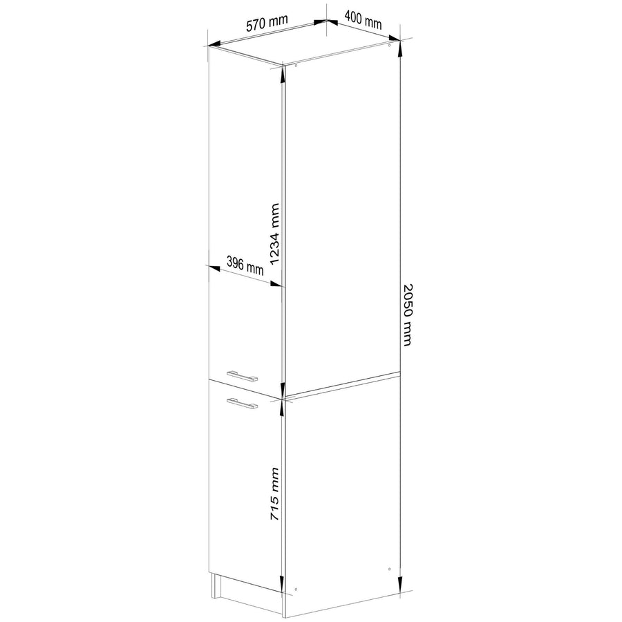 Küchen Hochschrank – OLIWIA – Maximale Stauraumlösung für moderne Küchen