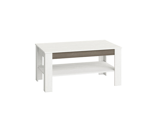 Couchtisch – BLANCO 1201 – Stilvoller Wohnzimmertisch mit praktischer Ablage