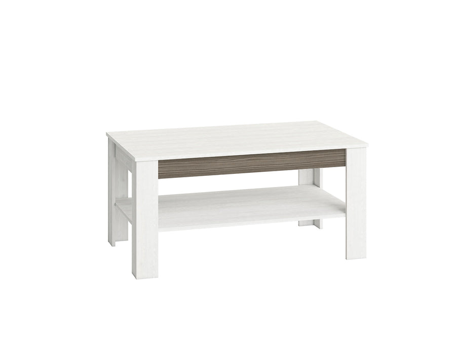 Couchtisch – BLANCO 1201 – Stilvoller Wohnzimmertisch mit praktischer Ablage