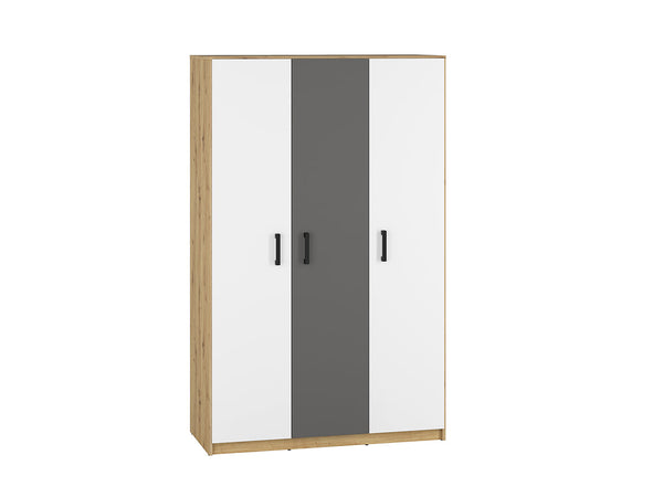 FINI 02 Kleiderschrank – 119 cm – Moderner Drehtürenschrank mit Holzoptik