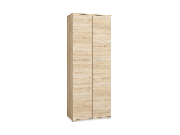 OPTIMAL 01 Kleiderschrank – 204 cm – Moderner Schrank mit Schloss & Holzoptik