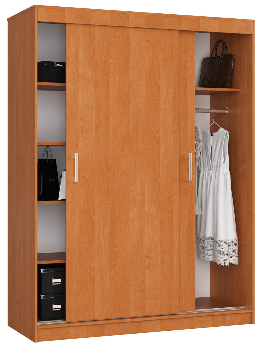 Schwebetürenschrank – MONO – Moderner Kleiderschrank mit 2 Türen und 6 Fächern