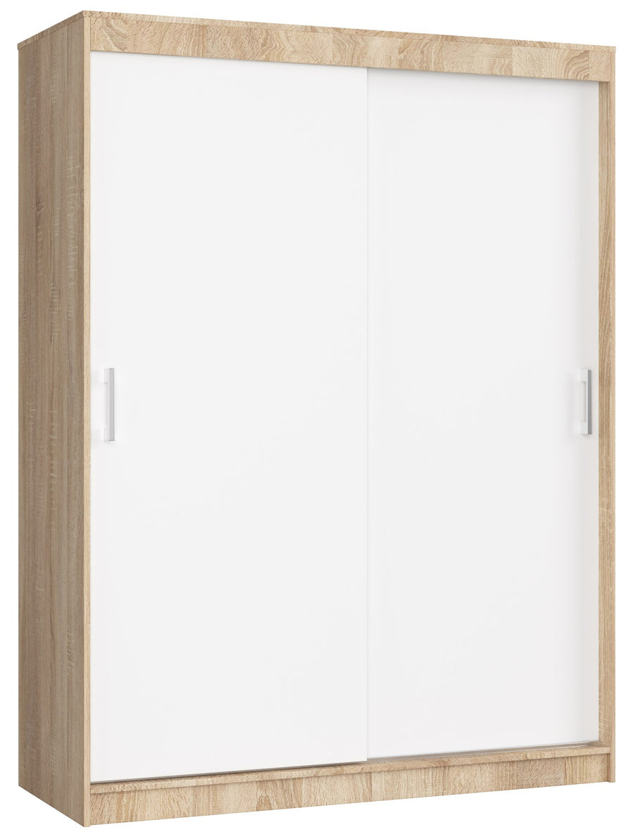 Schwebetürenschrank – MONO – Moderner Kleiderschrank mit 2 Türen und 6 Fächern